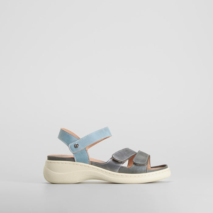 Sandalia cuรฑa tiras azul MYSOFT