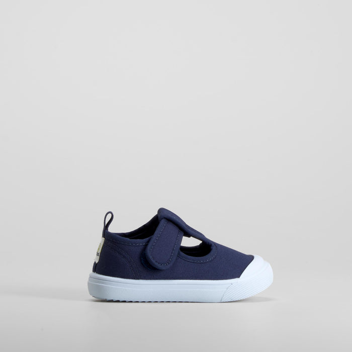 Zapatilla asandaliada lona azul bebรฉ BEPPI