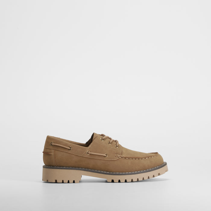 Zapato nรกutico dentado beige SENDA ROAD