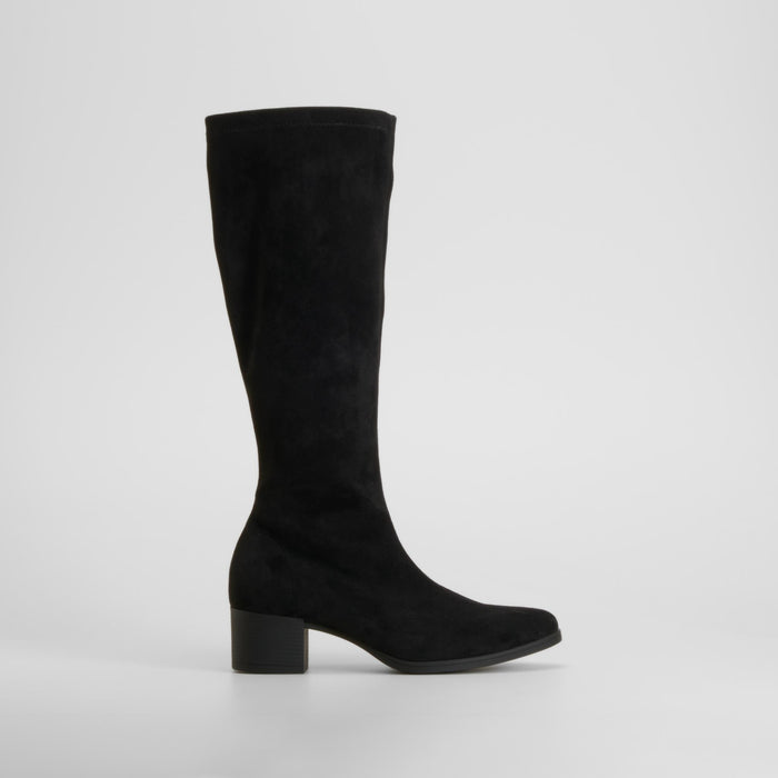 Bota alta elรกstica tacรณn negra PICCOLA PIU