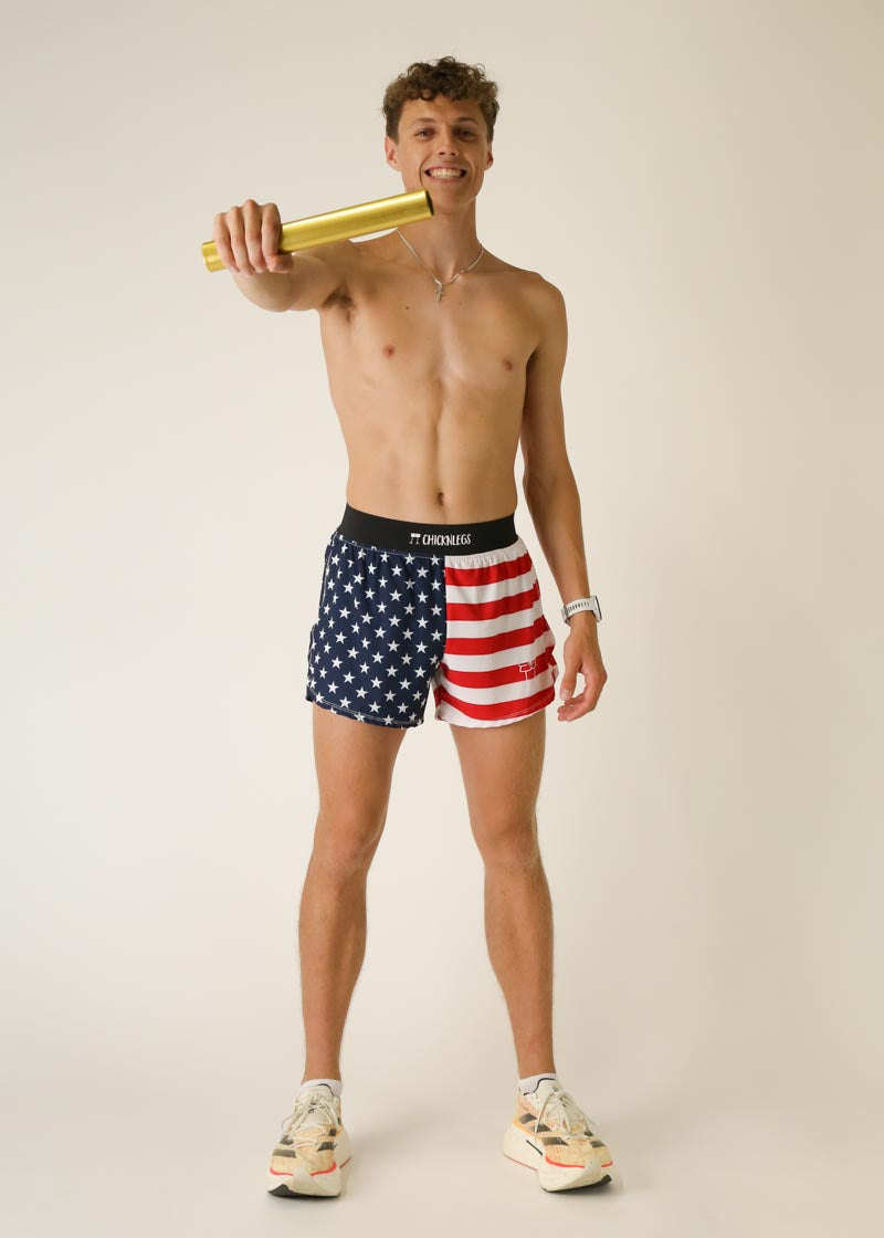 Men's USA 4" Half Split Shorts