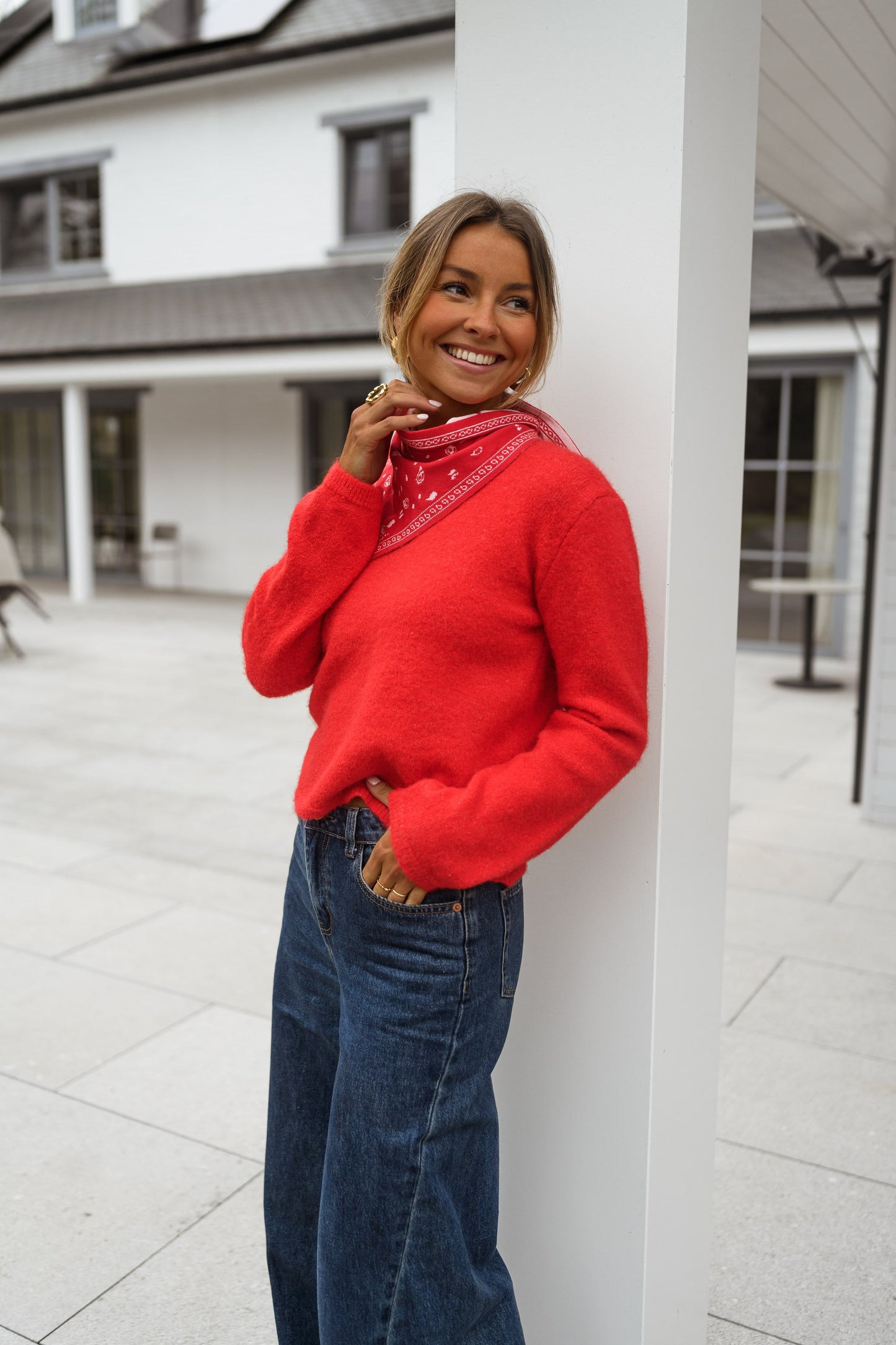 Red Adel Sweater
