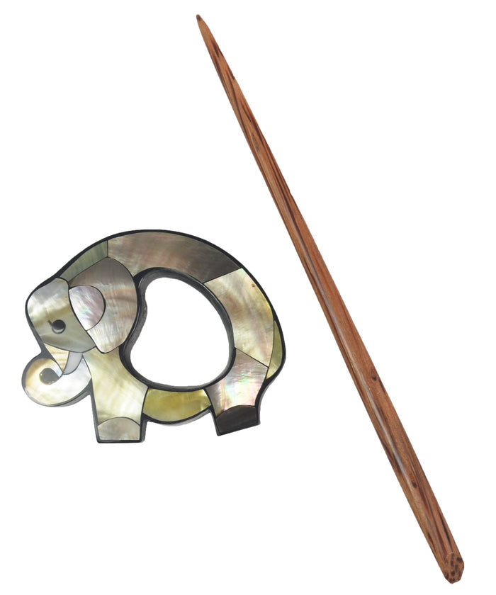 Elephant Shell Shawl Pin-Notions-Bryson-Alpaca Direct