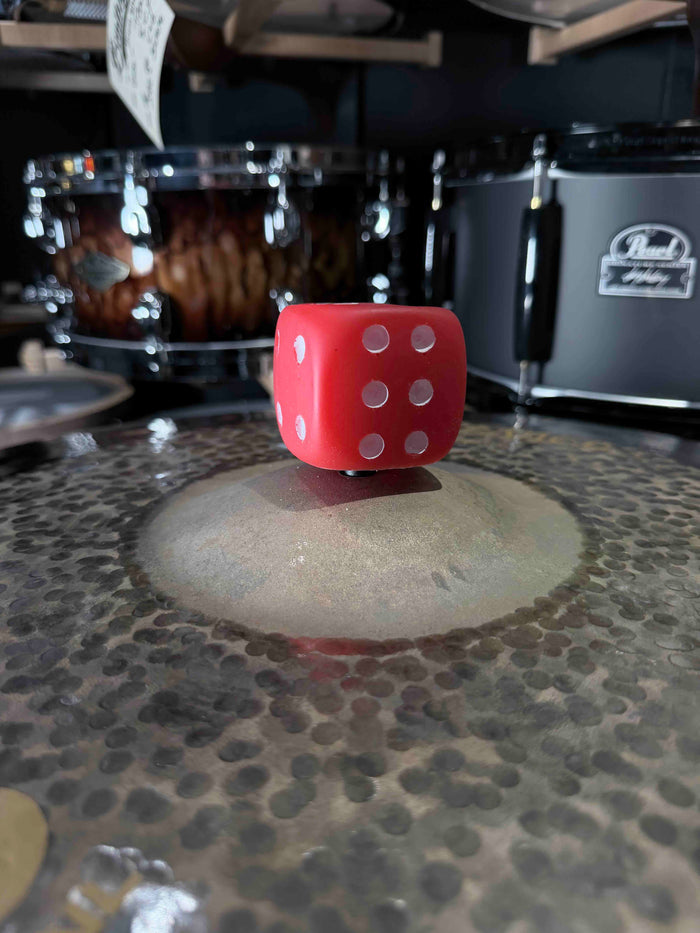 ~NEW~ Bentley's Drum Shop 8mm Thread Large Red Dice Cymbal Toppers