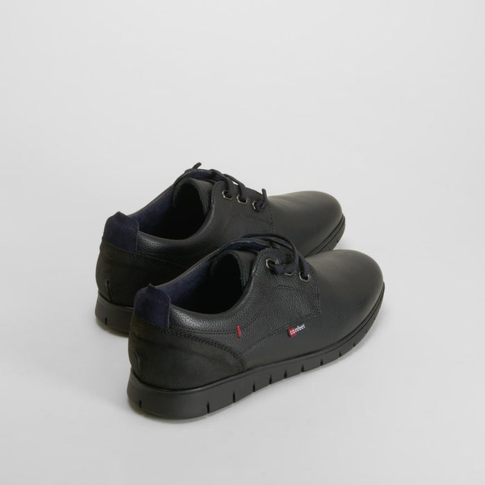 Zapato elástico piel negro COMFEET