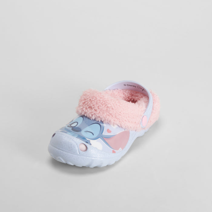 Zueco con dibujos glitter azul STITCH