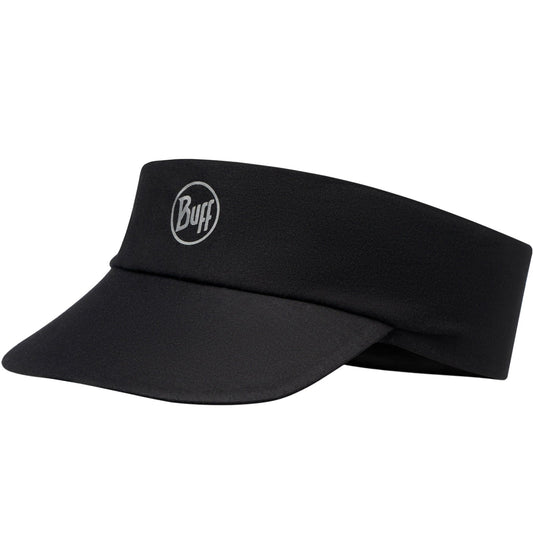 Buff Unisex Reflective Solid Packable Adjustable Visor Cap - Black