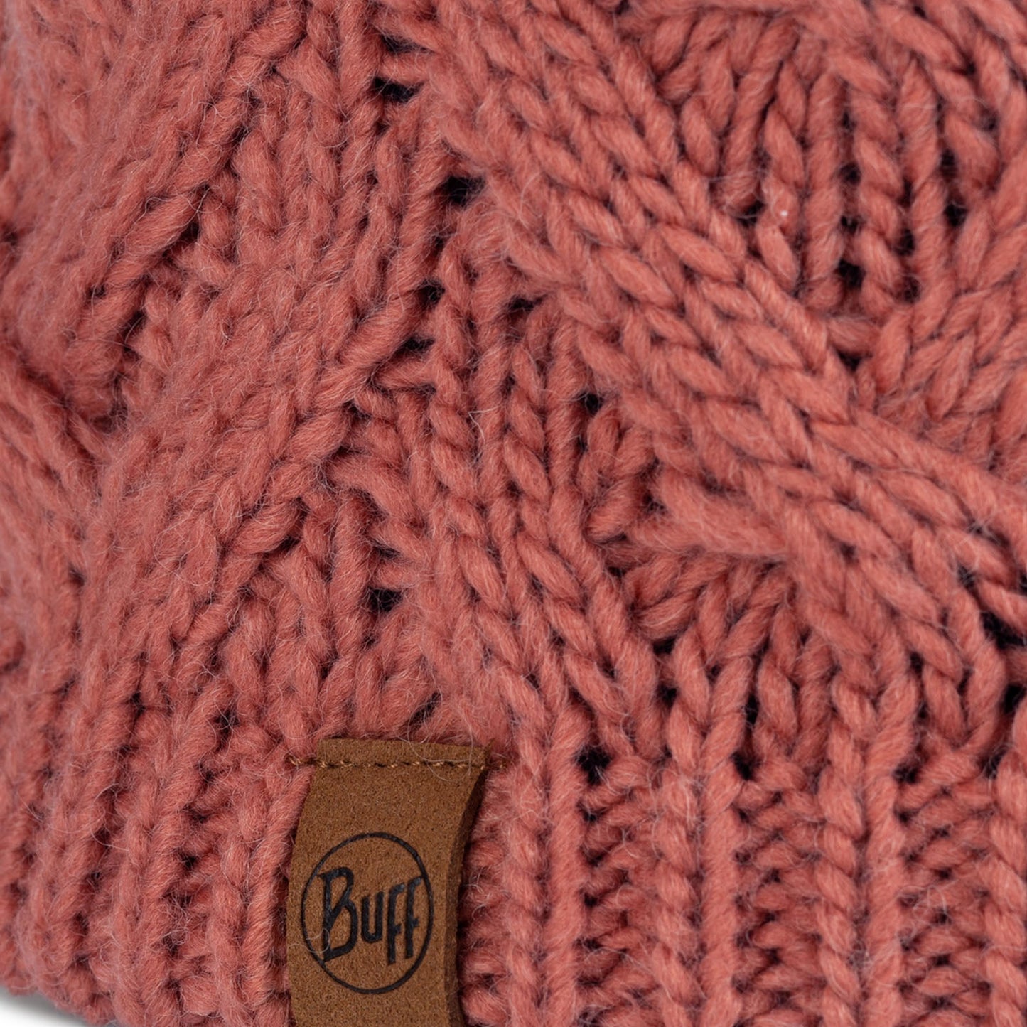 Buff Unisex Knitted Fleece Lined Bobble Hat