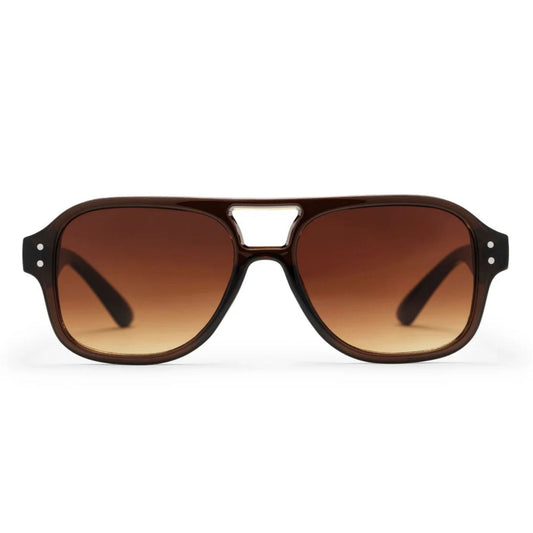 CHPO Cocas Geometric Sunglasses - Coffee/Brown Gradient