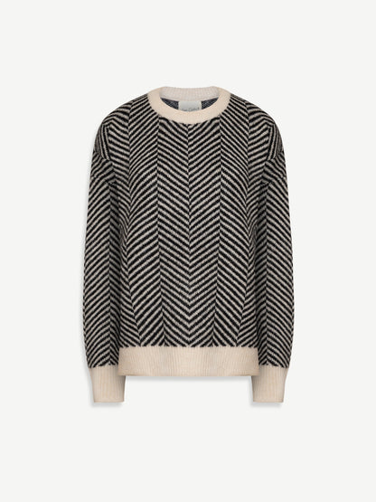 Black & Ecru Barry Sweater