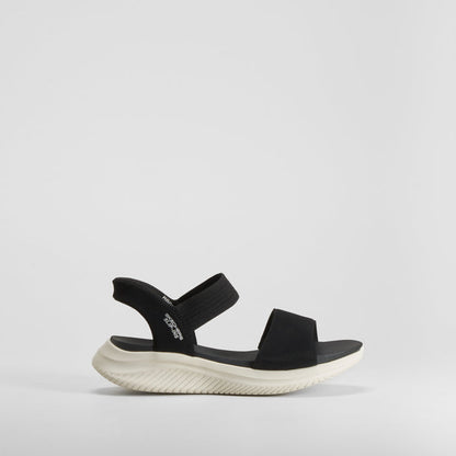 Sandalia slip in Ultra Flex negra SKECHERS