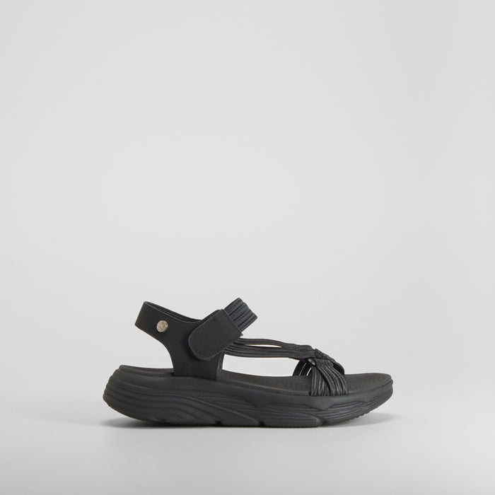 Sandalia tiras velcro negra XTI
