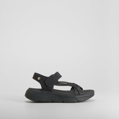 Sandalia tiras velcro negra XTI