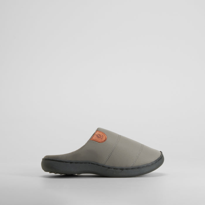 Zapatilla de casa semiabierta nylon gris OLYNE