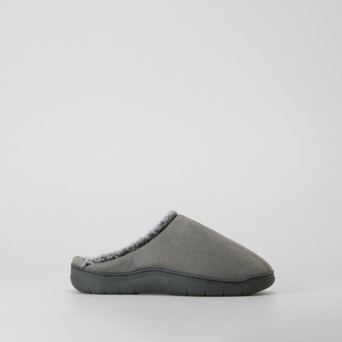 Zapatilla de casa microfibra pelo gris OLYNE