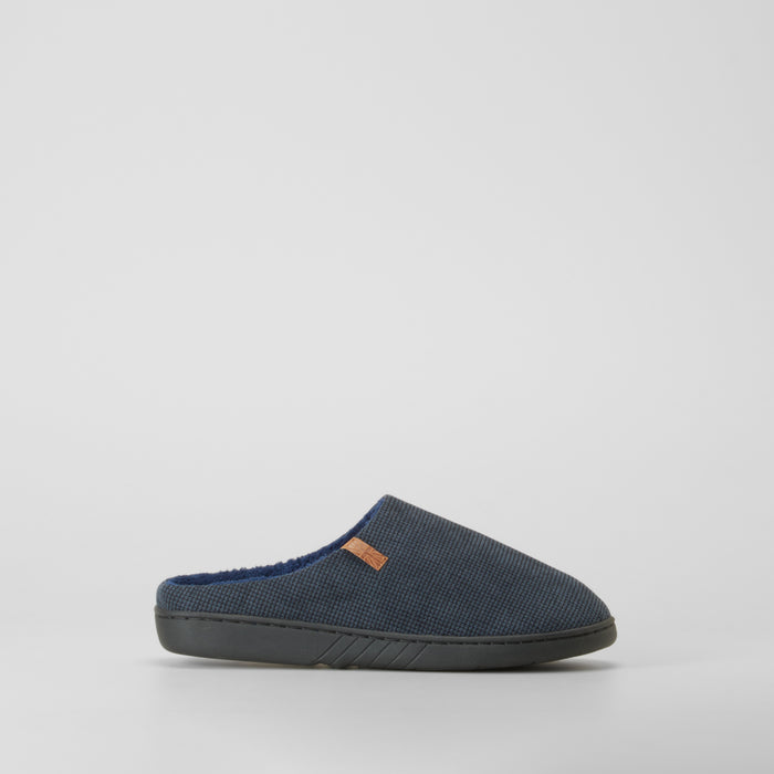 Zapatilla de casa textura azul OLYNE