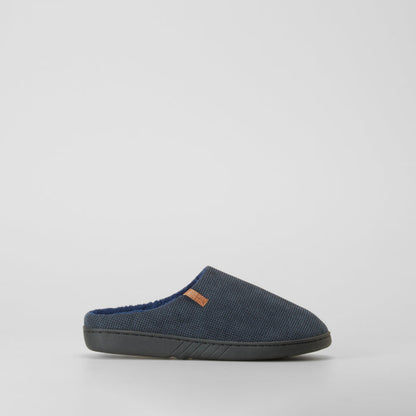 Zapatilla de casa textura azul OLYNE