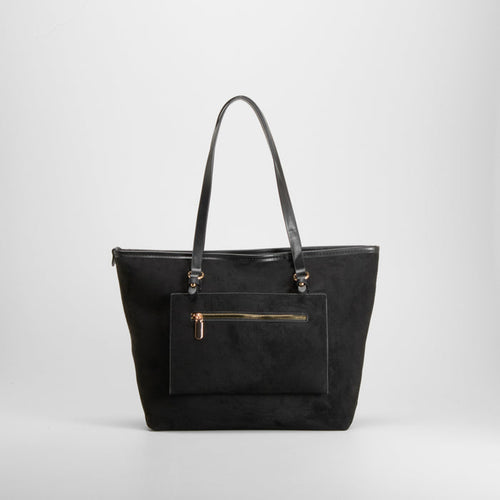 Shopper efecto ante negro Piccola Piu
