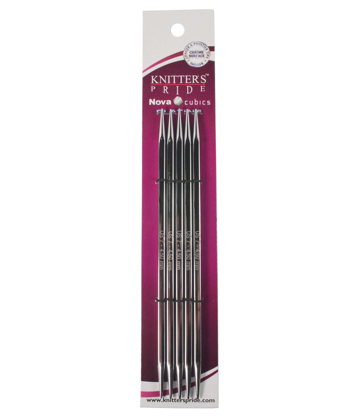 6 Inch Knitter's Pride Nova Platina Cubics Double Pointed Needles-Needles-Knitter's Pride-Alpaca Direct