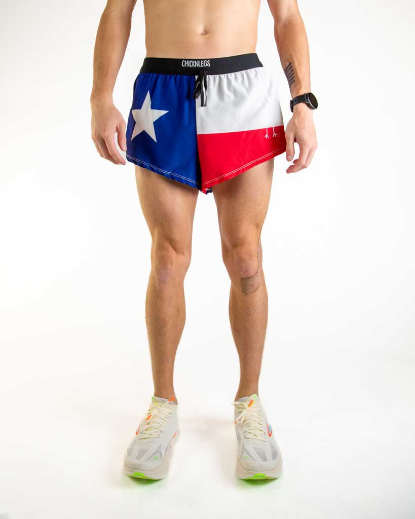 Men's Texas Flag 2" DS Split Shorts