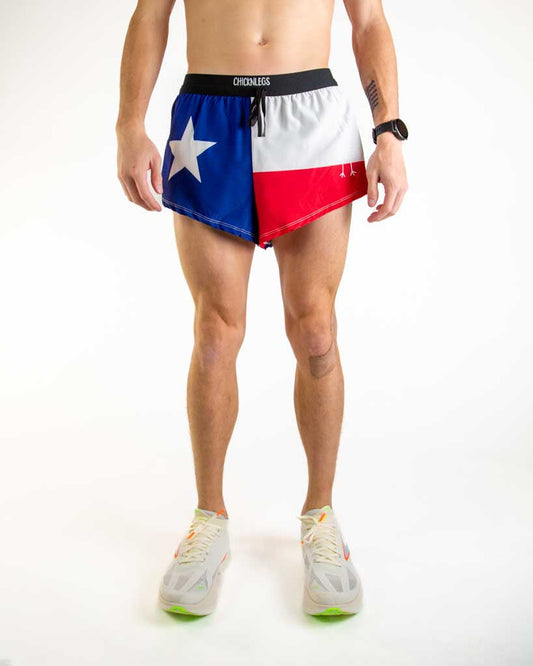 Men's Texas Flag 2" DS Split Shorts
