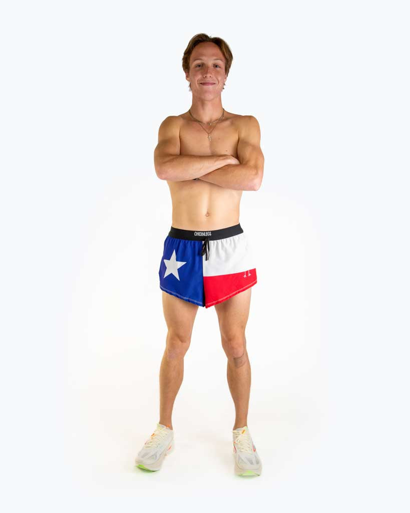 Men's Texas Flag 2" DS Split Shorts