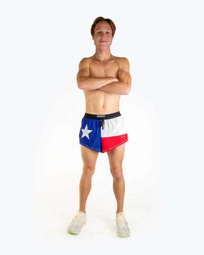 Men's Texas Flag 2" DS Split Shorts