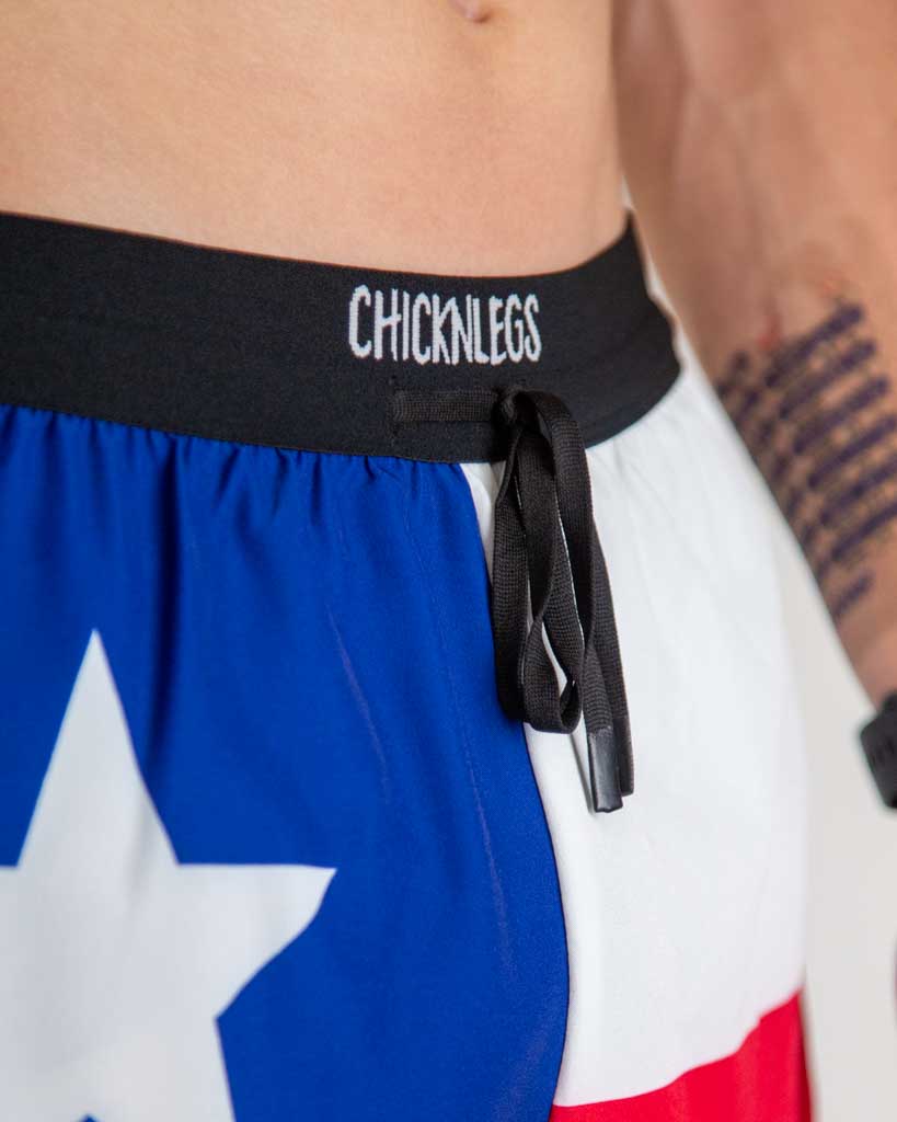 Men's Texas Flag 2" DS Split Shorts