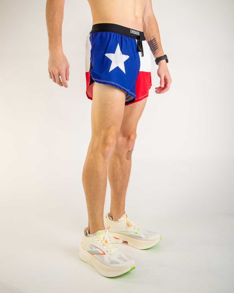 Men's Texas Flag 2" DS Split Shorts