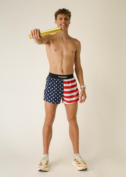 Men's USA 4" Half Split Shorts