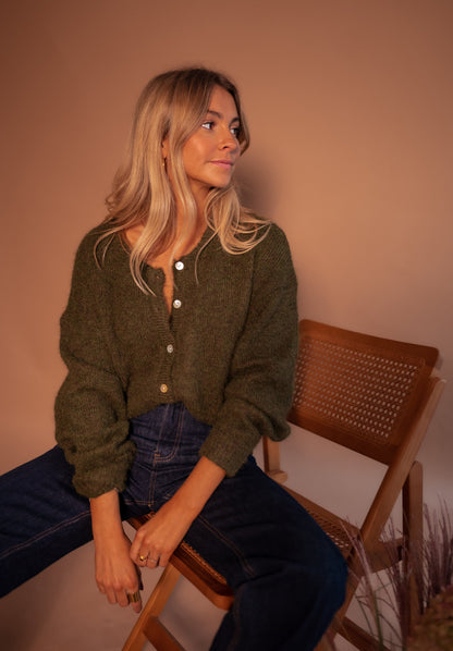 Khaki Harris Cardigan