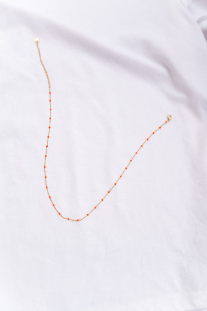 Orange Mary Necklace