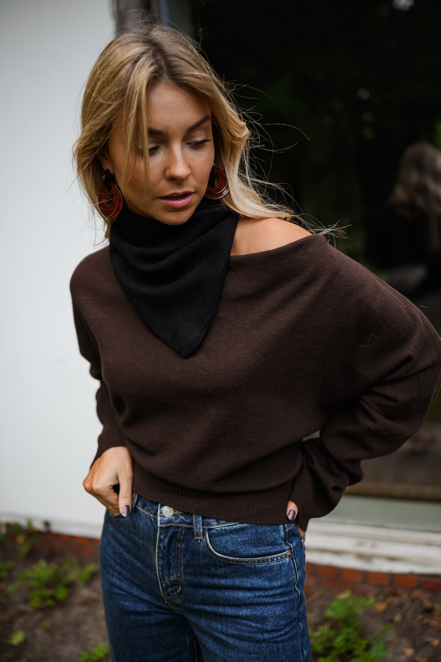 Black Demi Scarf