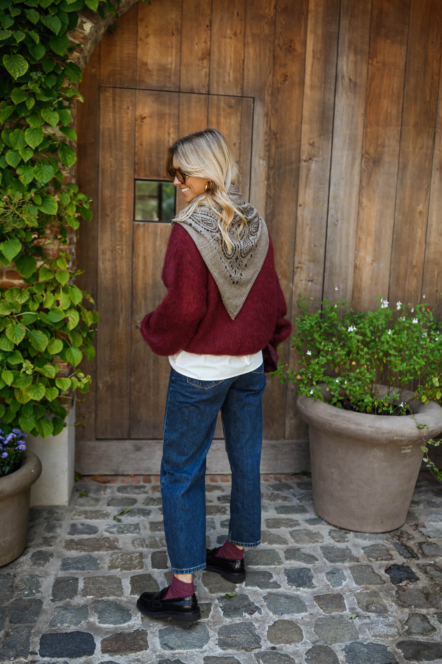 Taupe Silane Scarf