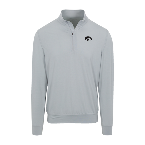 Iowa Velocity Performance Quarter Zip Light Grey