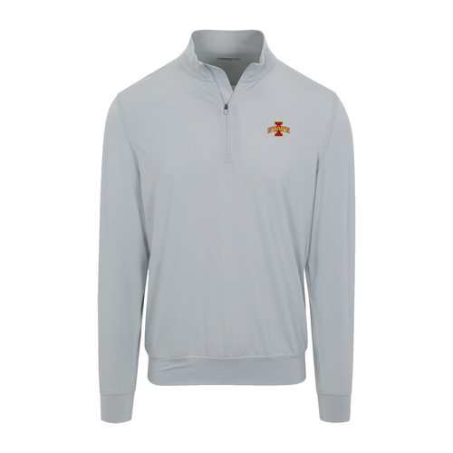 Iowa State Velocity Performance Quarter Zip Light Grey