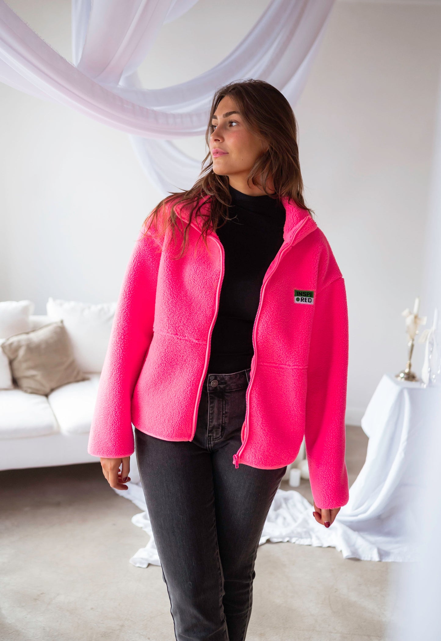 Pink Silou Fleece Jacket