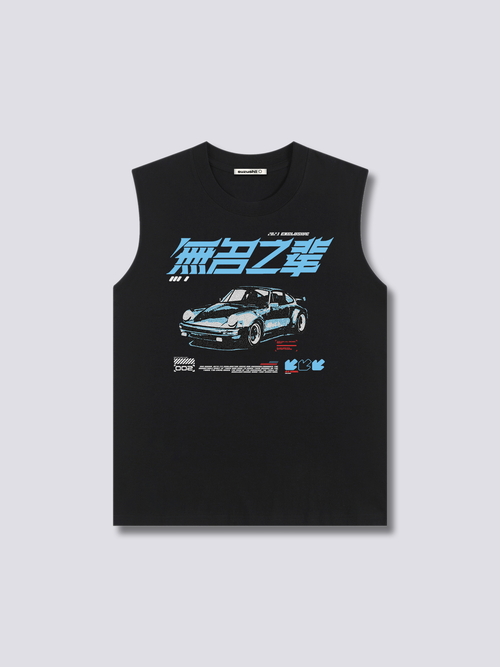 Front Print - Race Tank Top