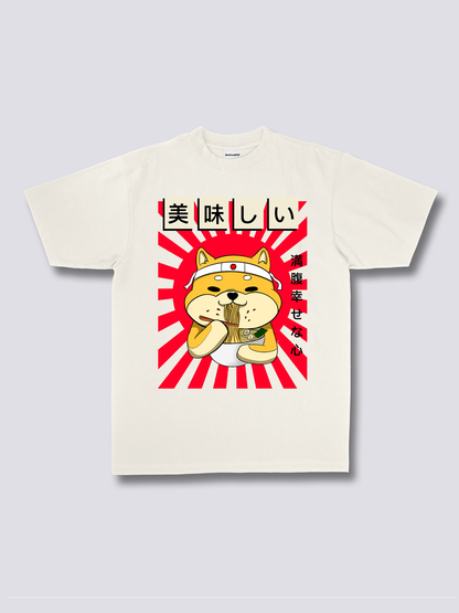 Front Print - Ramen Shiba T-Shirt