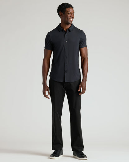 Black Short Sleeve Comfort Knit Shirt