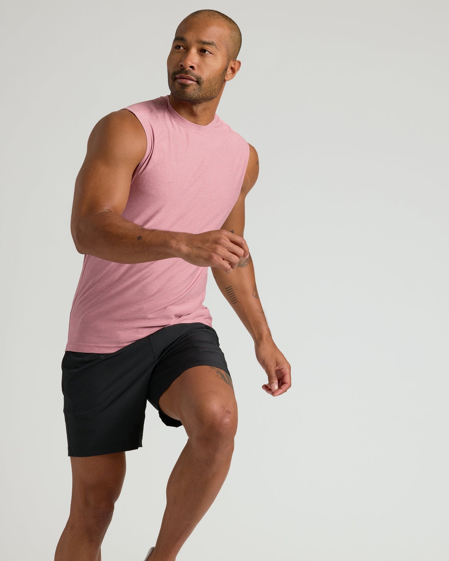 Quartz Rose Sleeveless Active Muscle Tee