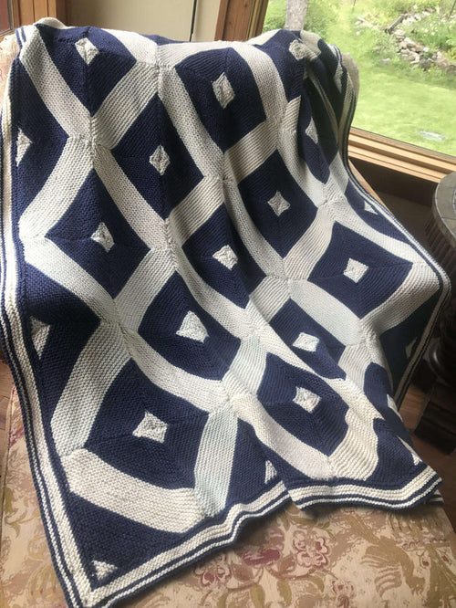 A Thin Blue Line Afghan Kit-kit-Alpaca Direct-Alpaca Direct