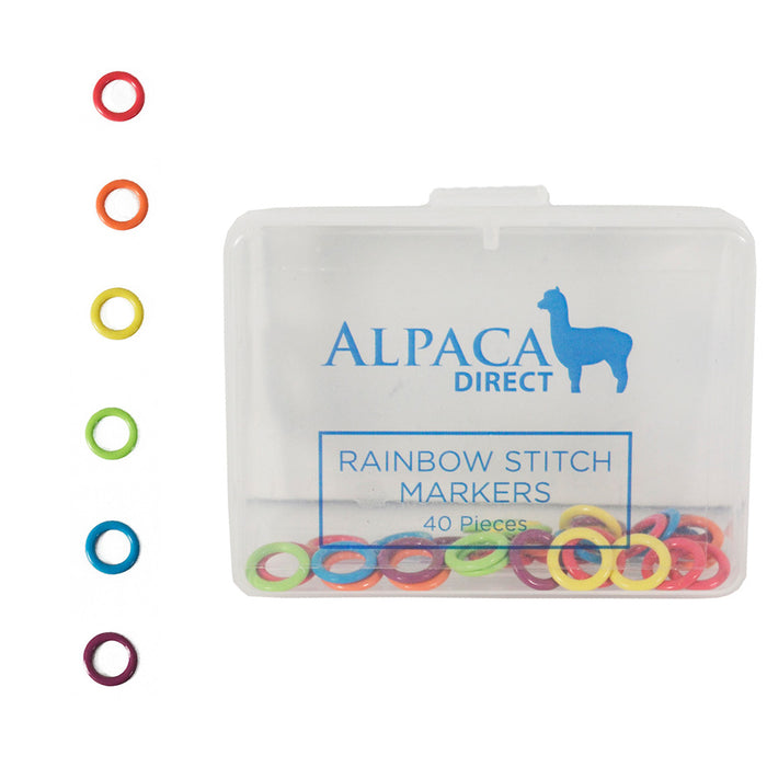 Alpaca Direct Small Rainbow 40 Stitch Markers-Notions-Alpaca Direct-Alpaca Direct
