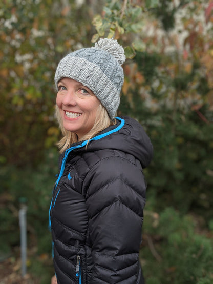 Alpaca Hat with Pompom and Fleece Lining-Apparel-Alpaca Direct-Alpaca Direct