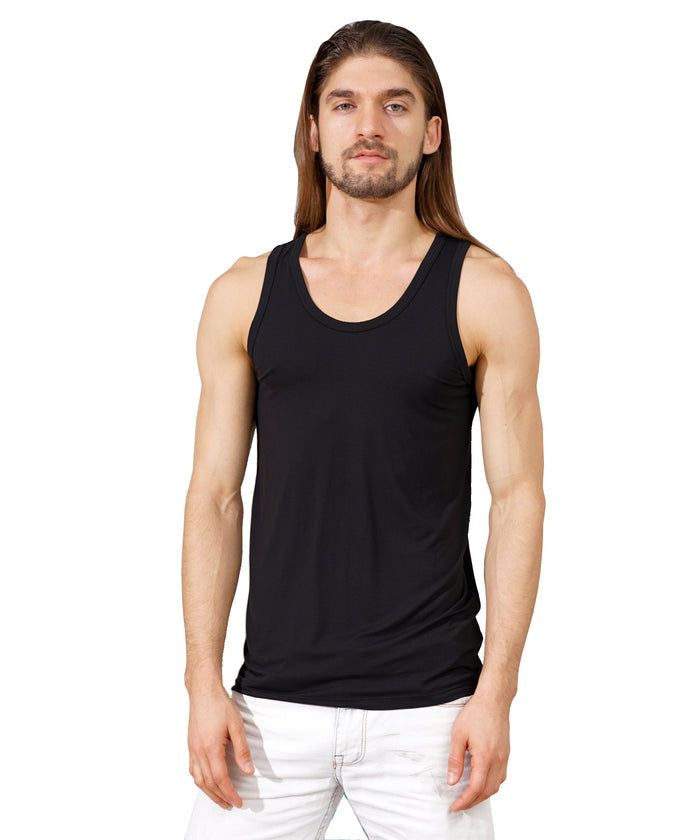 Bamboo Men's Tank Top-Apparel-Alpaca Direct-Small-Black-Alpaca Direct