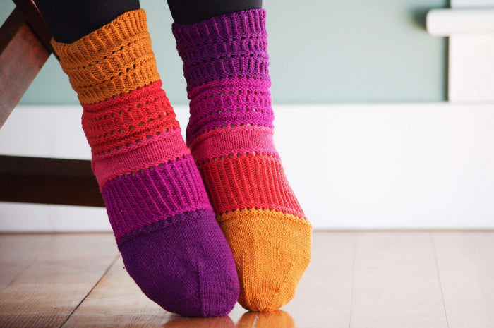 Bander Ridge Socks by Meghan Jones-Patterns-Meghan Jones-Alpaca Direct