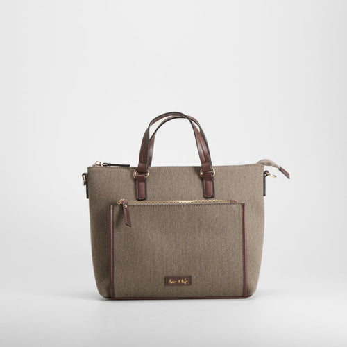 Bolso asa corta marron PICCOLA PIU
