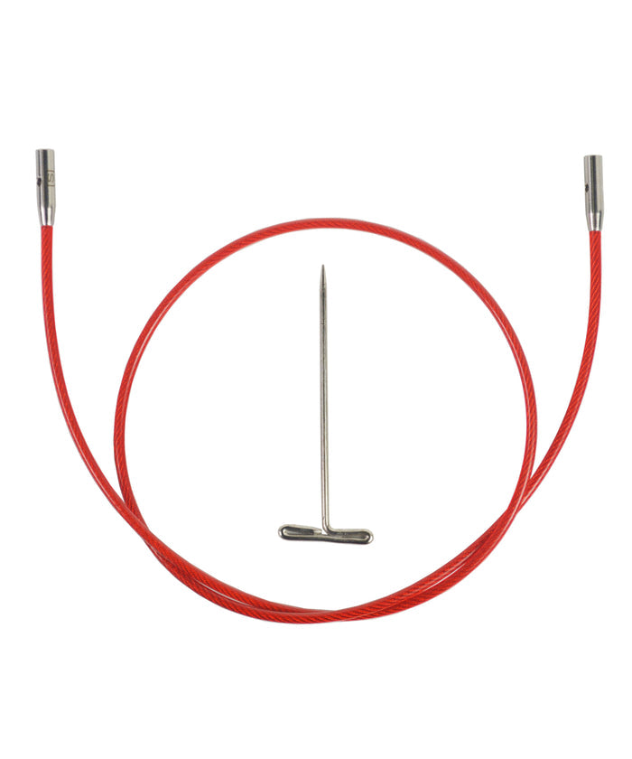ChiaoGoo Red TWIST Interchangeable Cable 14" (35cm)-Notions-Chiaogoo-Small-Alpaca Direct