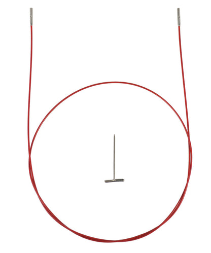 ChiaoGoo Red TWIST Interchangeable Cable 22" (55cm)-Notions-Chiaogoo-Mini-Alpaca Direct