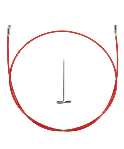 ChiaoGoo Red TWIST Interchangeable Cable 22" (55cm)-Notions-Chiaogoo-Small-Alpaca Direct